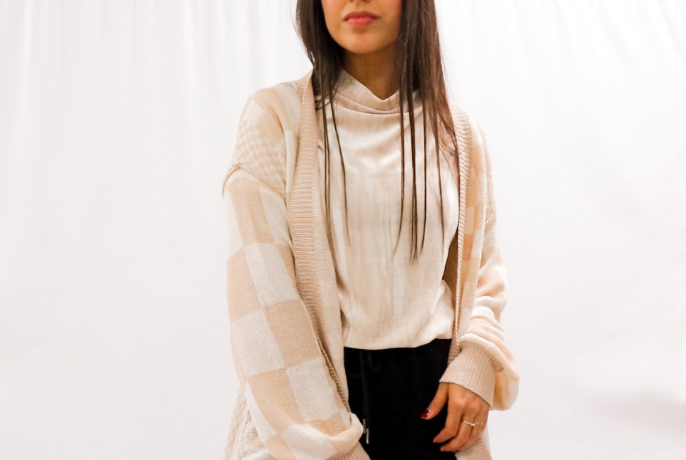 Patience Colorblock Sheer Cardigan