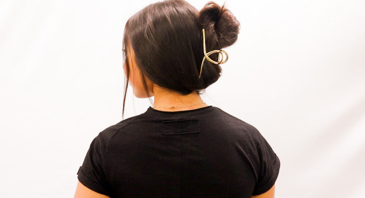 Gold Metallic Claw Clip