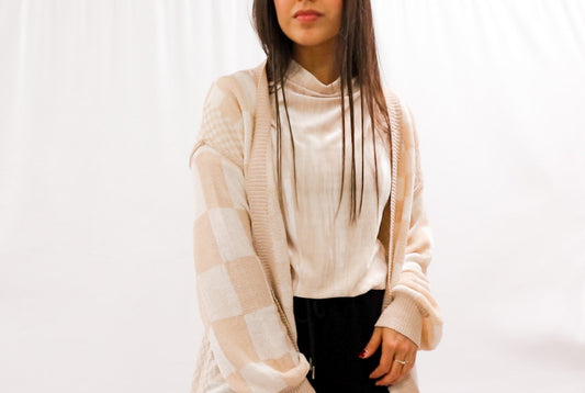 Patience Colorblock Sheer Cardigan